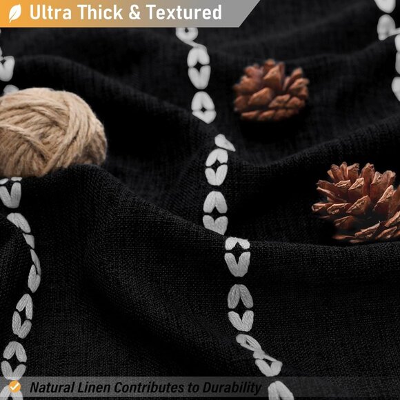 NEW - BTTN Extra Long Boho Rustic Striped Fabric Shower Curtain 72"x96" NIP - Picture 2 of 10